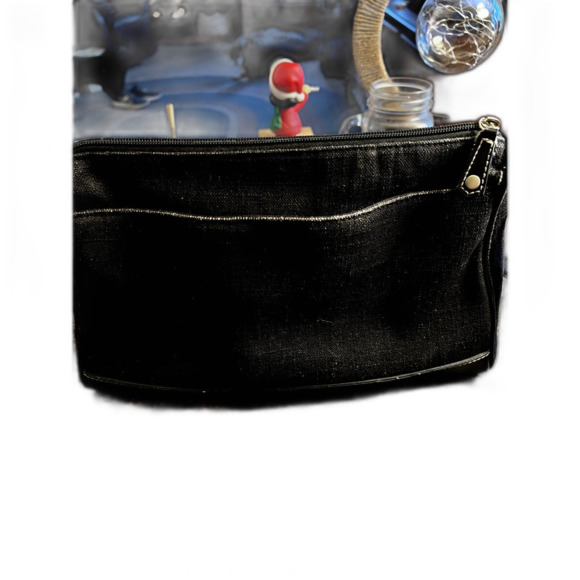 Vintage Aigner Black Denim Handbag - Picture 2 of 7